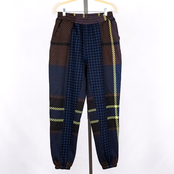 Adidas + Ivy Park Unisex Heavyweight Cotton Joggers SZ SMALL Houndstooth Stripe - Picture 1 of 6